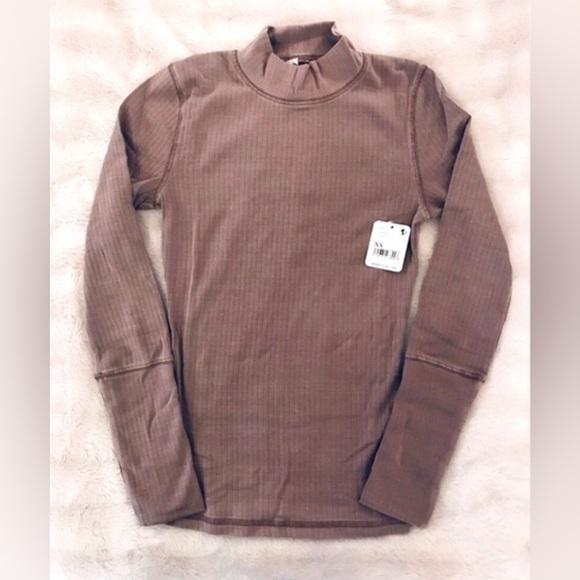 Free People The Rickie Top XS Coyote Intimately Free People Mock Neck - Picture 10 of 10